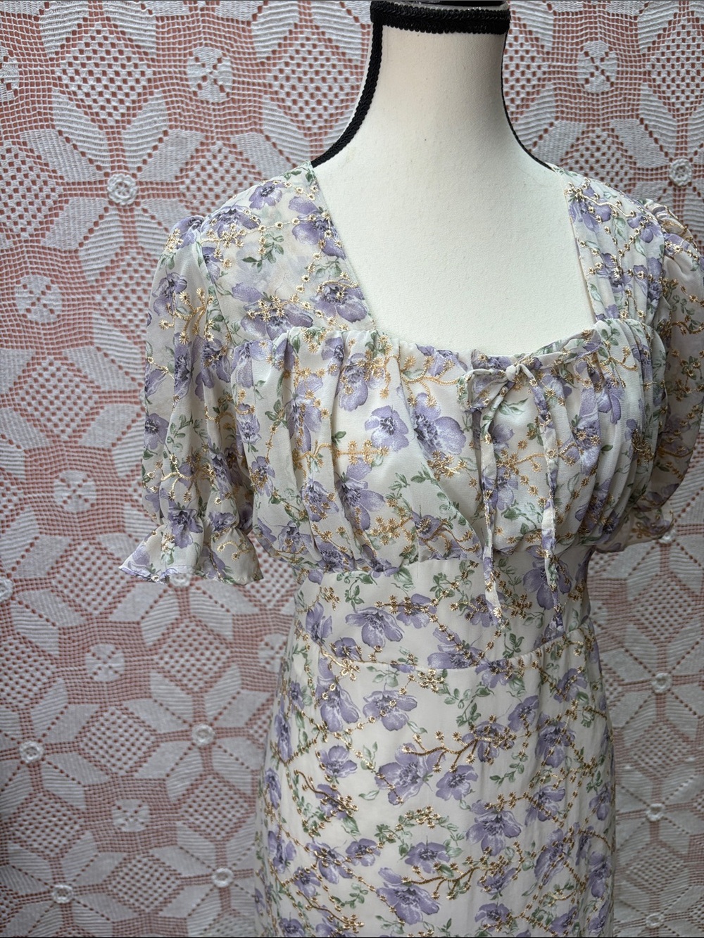PHA-RIT Classic Closet Floral Embroidered Midi Dress - Picture 15 of 15